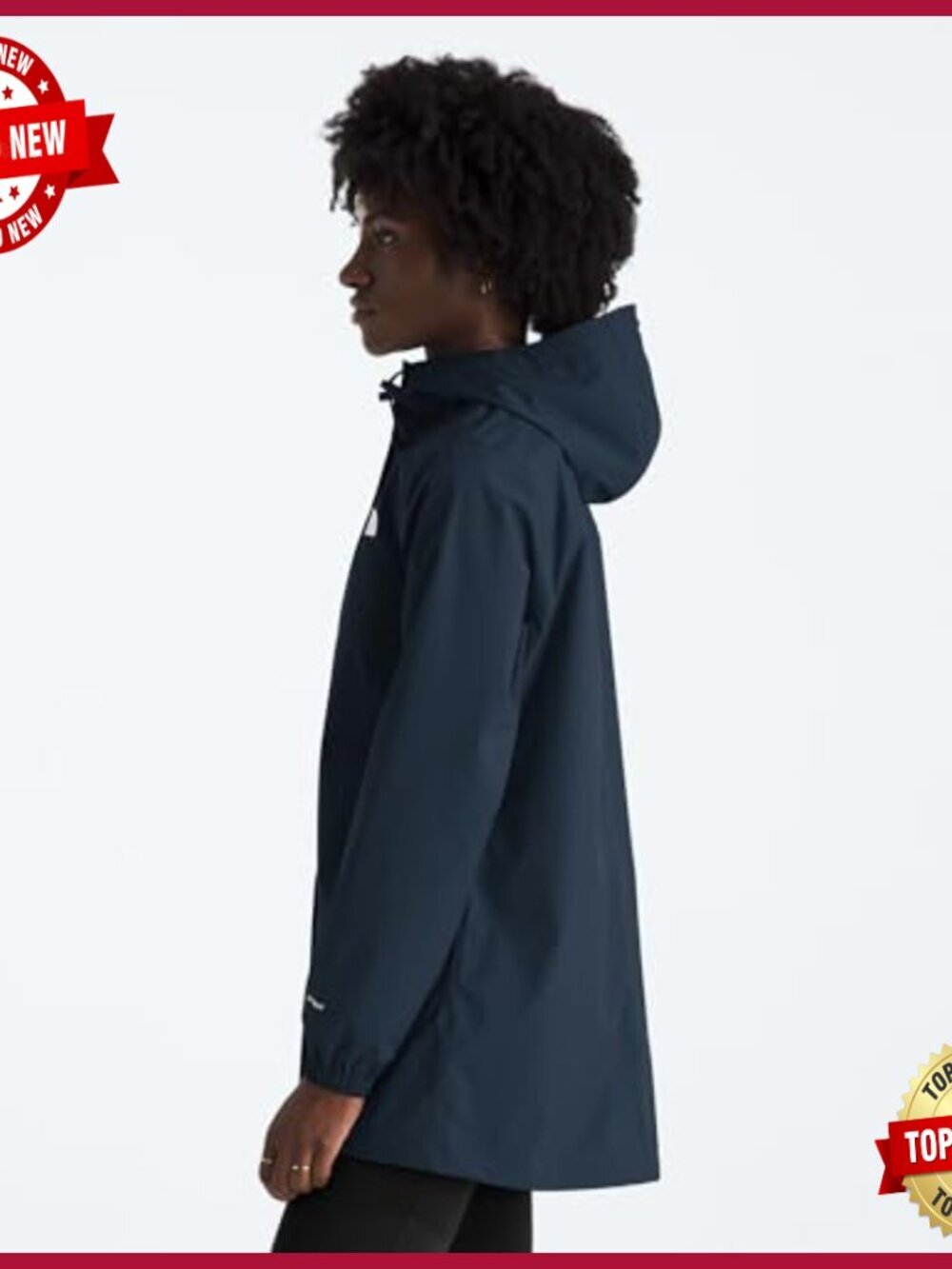 Waterproof Breathable Rain Parka with Adjustable Hood, Long Sleeve - Picture 5 of 5
